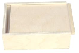 Schiebekiste - Geschenkbox Holz - Aufbewahrungsbox für Geschenke - ideale Geschenkbox - Holzkiste mit Deckel - Holzbox aus Birkensperrholz - Werkzeugkiste (160 x 110 x 50 mm)