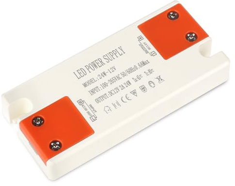 SUCIKORIO 230V auf 12V 24W 2A Trafo LED Netzteil Ultra Dünn Für LED Strip | Extra Klein LED Treiber Transformator Schlank Konstante Spannung Schaltnetzteil LED Driver Power Supply Für LEDs Beleuchtung