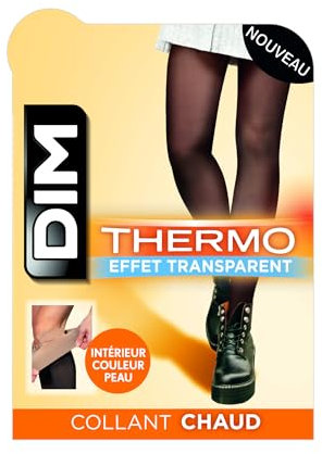 DIM Varma och genomskinliga strumpbyxor för dam 80D x1, svart, S/M