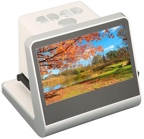 Scanner de Films et de Diapositives Numériques, Scanner de Films et de Diapositives 22 MP avec écran Couleur de 5, Convertit 135 Films/126KPK/110 (Prise UE 110‑240 V)
