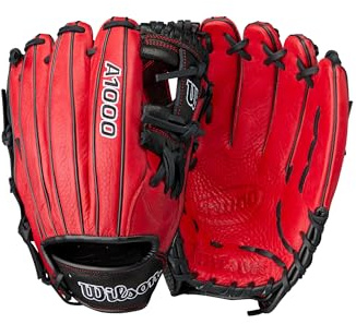 Wilson 2024 A1000 1787 Infield Baseball-Handschuh, Rechtshänder, Rot/Schwarz/Weiß