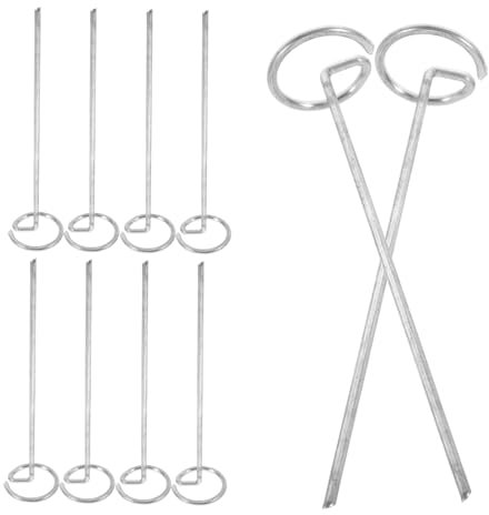 INOOMP 20pièces Lot de Piquets De Jardin Métalliques pour Pelouse Et Aménagement Paysager Facile à Installer avec Extrémité Pointue