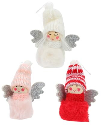 CHILDWEET 3stücke Weihnachtsengel Puppe Als Anhänger Hängende Dekoration Aus Hochwertigem Material Weihnachtsbaum Ornament Für Raumdekoration Besonders Geeignet Für Wanddekoration