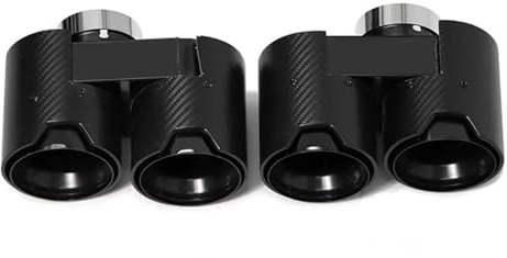 SPLACK Auspuffblenden Quad-Auspuffblende Für 3er-Serie G20 G21 330i 330e 2019+ Endrohr Schalldämpferblende Auspuffrohr Carbonfaserdüse Auspuff Endrohr(Carbon F)