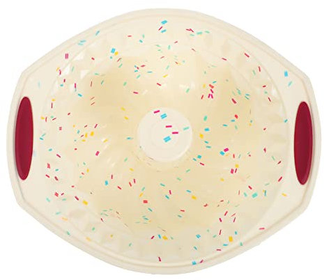 Mikikit Stampo Per Torta Savarin 30 Cm in Silicone Alimentare Colorato, Tortiera Antiaderente Lavabile Riutilizzabile Per Dolci Fatti in Casa e Regalo Inaugurazione Casa