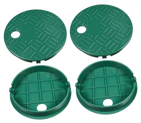 UPKOCH 4 Pezzi Coperchio Scatola Valvola Di Irrigazione Circolare in Plastica Resistente Per Esterni Accesso Facilitato e Installazione Sicura Per Sistemi Di Irrigazione Da Giardino