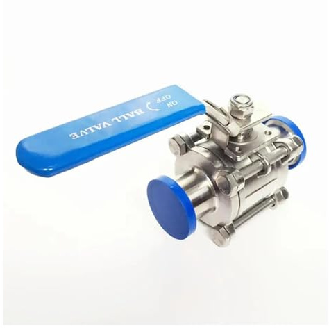 Fit 102mm Pipe OD x 4 Tri Clamp 3-Piece Ball Shut Off Valve SUS 304 Stainless Beer Brewing Home