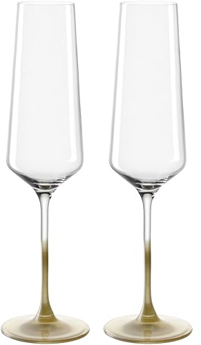 Leonardo Sektglas PUCCINI 280 ml gold 2er-Set, spülmaschinengeeignet