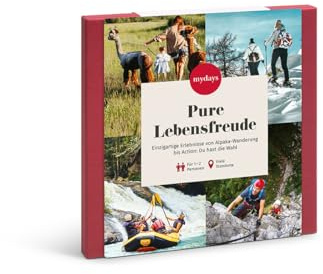mydays Geschenkbox Pure Lebensfreude | Einzigartige Erlebnisse von Alpaka-Wanderung bis Action