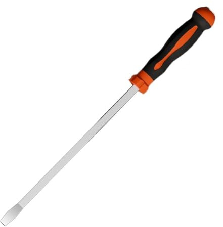 Getdoublerich Tournevis plat extra large, longue tige robuste avec poignée antidérapante en PVC, tournevis industriel frappable pour grosses vis