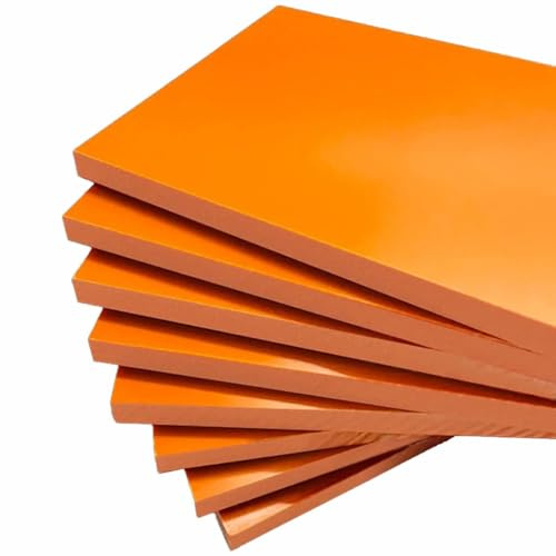 1 Stück 1–10 mm dicke orangefarbene Bakelitplatte, isolierende Phenolharzplatte, antistatische und hochtemperaturbeständige Platten(6x250x250mm)