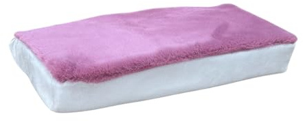 CAT WINDOW BED, Ultra Soft & Furry, Plush Cat Cushion For Windowsill/Shelf/Floor/Catio, Non Slip Base - 3 COLOURS (Rose Pink, Small, 50cm x 22cm x 7cm)