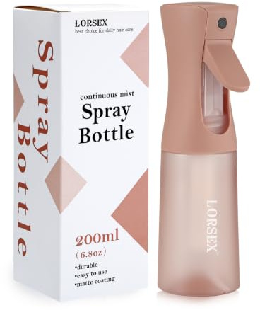 LORSEX Petit flacon pulvérisateur de 200 ml, flacon de laque pour cheveux | Vaporisateur d'eau pour les cheveux, le nettoyage, l'entretien des plantes, vaporisateur polyvalent à brume ultra-fine