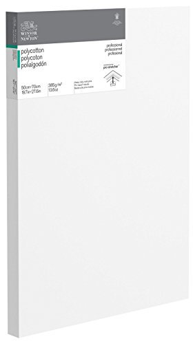 Winsor & Newton 6206061 Professional Stretcher Frame Deep Edge Polycotton 385 g/m² Triple Primed Medium Grain Ideal for Oil and Acrylic Paints 50 x 70 cm