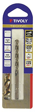 TIVOLY 11468520850 - Broca para metal HSSE5 Mango cilíndrico TECHNIC COBALT diámetro 8,5 mm largo 117 mm profundidad de corte 75 mm