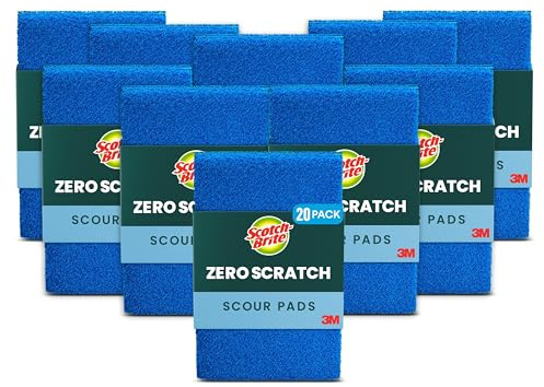 Scotch-Brite Non-Scratch Scour, 20 Pads, Blue, Count