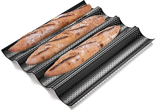 KITESSENSU Antihaft Baguette Backform für französisches Brot