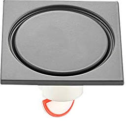 Duschrinne Badablauf 100 * 100mm Randablauf Edelstahl Ablaufrinne Anti-Geruch Bodenablauf Duschablauf sehr flach 2 in 1 Ablaufrinne befliesbar oder geschlossen Bodenablauf mit Haarsieb