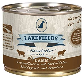 Lakefields MANUFAKTUR Nassfutter MENÜ LAMM 61% Fleischanteil für Hunde, Größe:6 x 200 g