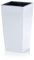 IMJ-Global Jardinière pour plantes Fleurs DURS Grande H75 Lisse d'intérieur Extérieur Carré Haut Blanc 91,5 Litres 40 x 40 x 75 cm Design moderne en plastique de balcon