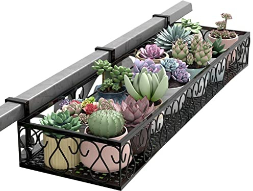 Portavasi Vasi e Accessori per Piante Balcone Ringhiera in Ferro Battuto Fioriera Mensola di Fiori Succulenti Davanzale Appendiabiti per Fioriera Guardrail Piccolo Fiori Fioriera da Giardino All'ap