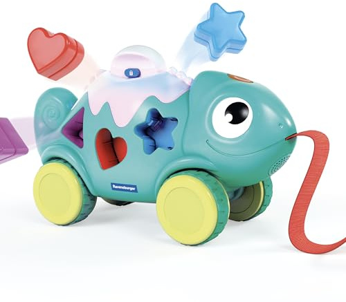 Ravensburger 4875 Play+ Musikalisches Formen und Farben Chamäleon, Farben- und Formensortierer, mit Licht- und Soundeffekten, elektronisches Spielzeug ab 1 Jahr