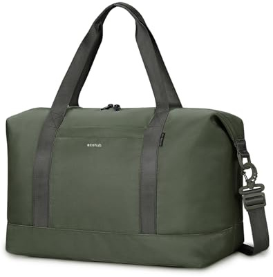 ECOHUB Ryanair Handgepäck Tasche 40x30x20, 24L Ryanair Handgepäck 40x20x25 für Flugzeug, Faltbare Reisetasche Mit Abnehmbar Nass-Tasche, Ryan Airlines Bag, Weekender Damen Herren(Grün)