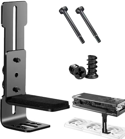 Soporte de GPU anticaída, soporte de GPU,Soporte de GPU ajustable de acero inoxidable | Soporte GPU resistente al desgaste, soporte de tarjeta gráfica para tarjetas gráficas y tarjetas gráficas