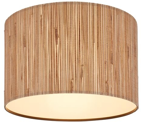 BRILONER - Deckenlampe mit Seegras Schirm, E27 Fassung, max. 10 W, Deckenleuchte, Boho, aesthetic, Lampe, Wohnzimmerlampe, Schlafzimmerlampe, Esszimmerlampe, Flurlampe, 35 x 28 cm (DxH), Natur