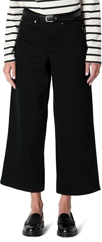Amazon Essentials Damen Crop-Jeans mit Hoher Taille und Weitem Bein, 66,0cm Beininnenlänge