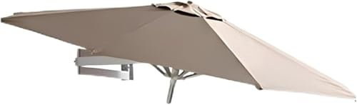 Garden Parasol Umbrella Outdoor 220/250Cm Wall Mounted Collapsible Patio Market Sun Shade Canopy With 8 Ribs For Balcony