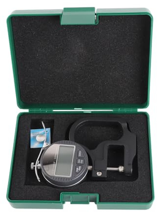 Digitale Micrometro Spessimetro 0-12,7 mm con Precisione 0,01 mm - Misurazione Elettronica Rapida per Pelle, Legno e Carta, Compatto e Facile Usare