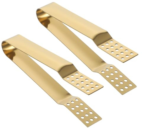 MOTHNUR 2 piezas Pinzas de Acero Inoxidable para Cocina Multiusos para Infusiones y Azúcar de Unidades Clip Compacto para Bolsas de Té y Cubitos Resistente y Fácil de Almacenar