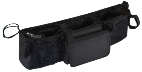 Organisateur De Poussette Double Rangement Spacieux Et Imperméable Avec 3
