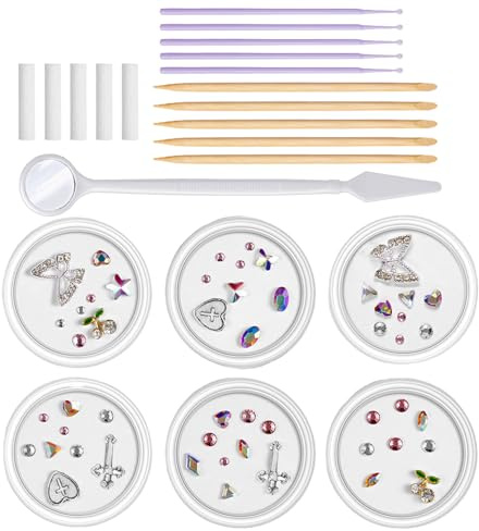 Set professionale di gemme per denti - Gioielli per denti in, kit completo creativo | Unità di ornamento dente scintillante per la decorazione dente sorriso Fashion Styling Selfi