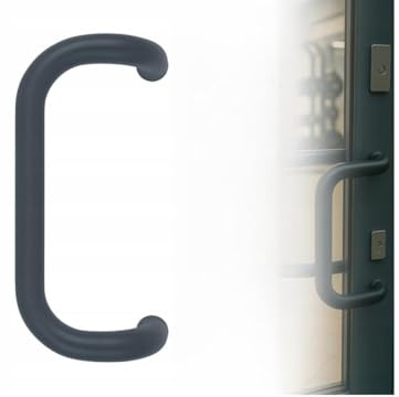 ADGO, Türgriff Haustürgriff, Handgriff Handlauf - für Holz-, Aluminium-, PVC- und Glastüren - Doppelseitig, Anthrazit M2 300 Graphit