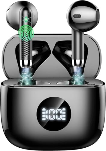 Jxrev Cuffie Bluetooth, Cuffie Wireless con 4 ENC Cancellazione Rumore Mic, 40 Ore di Riproduzione, Cuffie Senza Filo HiFi Stereo IP7 Impermeabili