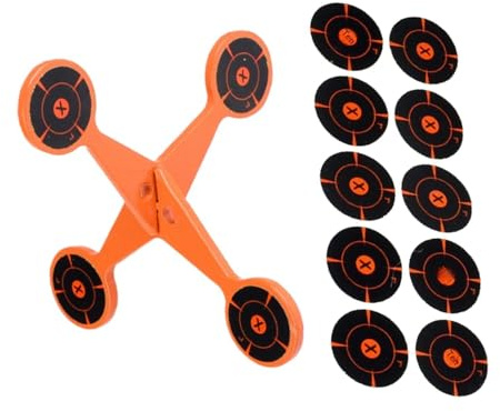 Byeaon Metallisk Spinner Målskiva | Förtjockat kolstål med stöttålighet - Utomhuslig Kolstål Spinner Målskiva | För Skjutbana, Bakgård, Sluttning, Fält, Öppen Mark Samt