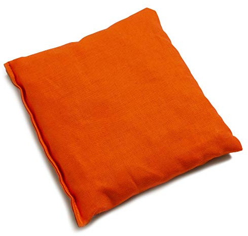 Kirschkernkissen 12x12cm orange - Wärmekissen & Kältekissen - Körnerkissen mit Kirschkerne