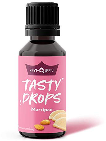 GymQueen Tasty Drops, Marzipan, 30 ml | Kalorienfrei, zucker- und fettfrei, vegan, hochkonzentriert, ideal für Quark, Porridge und Getränke