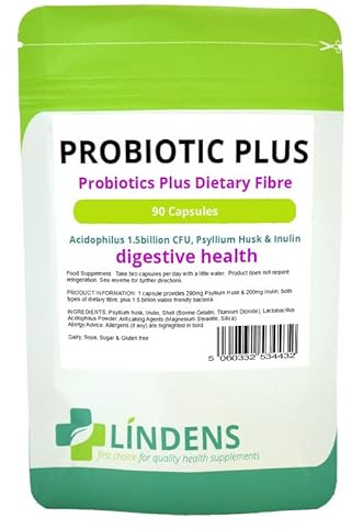 Lindens Probiotic Plus Acidophilus Psyllium Husk Inulin 3-Pack 270 Capsule