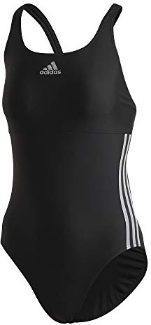 adidas Glam On 3s Suit Costume da Bagno Donna, Donna, GE3216, Nero, Nero (Carbon), 38
