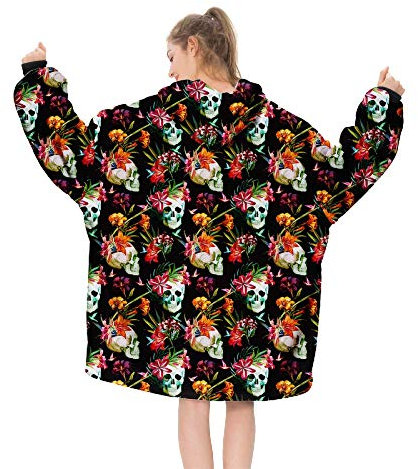 YLXD Kuscheldecke mit Ärmeln Wohndecke, TV-Decke Fleecedecke Kuscheldecke mit Ärmeln und Taschen, zweiseitige Decke Fleece Warme Decken für Erwachsene Frauen Männer