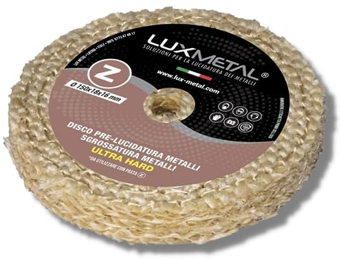 Lux Metal Disco de Pulido Ultra Duro 150 mm Discos Sisal Puro para Pulido Espejo Desbaste Aluminio Disco de Pulido Acero Inoxidable para Taladro Muela Elimina Arañazos Latón Cobre Hierro