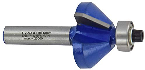 Tivoly XT60642067806 fresa Fresa per smussare + guida Ø 32 mm, blu