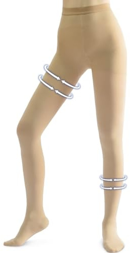 Beister Medical Compression Pantyhose for Women Men, Opaque Closed Toe 20-30mmHg Graduated Support Tights, Waist High Compression Leggings for Varicose Veins, Edema, Flight, DVT