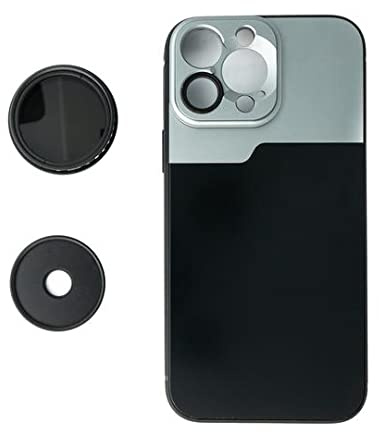 System-S ND Vario Filter 37 mm 2 to 4000 Neutral Density with Case for iPhone 13 Pro Max