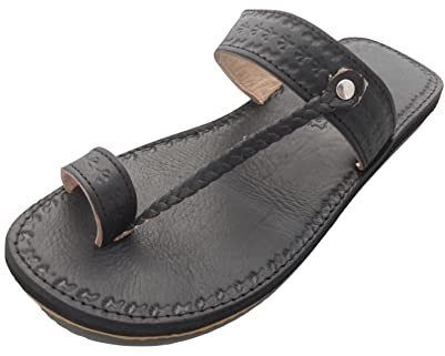 LaRocco Ledersandalen Zehenring Zehentrenner Zehenschlaufe Echtleder Sandalen 17.a.b.m