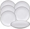 Juego de 6 platos gris WellHome.
