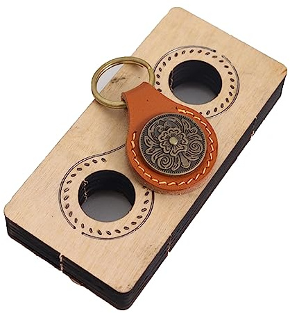 TOPWOOZU Troqueles de corte de cuero, molde de madera para llavero y manualidades (estilo A)